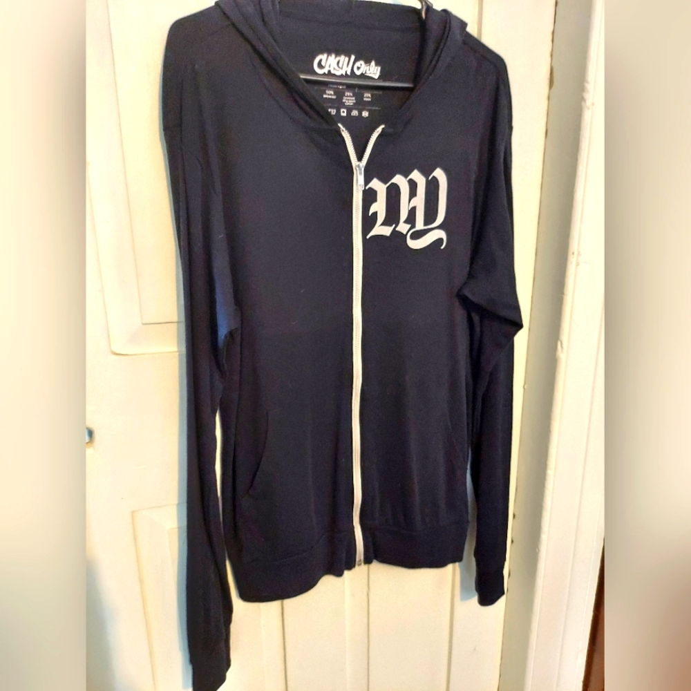NY The Sins Of Zip-Up Hoodie Mens Fitted Size XL 🗽